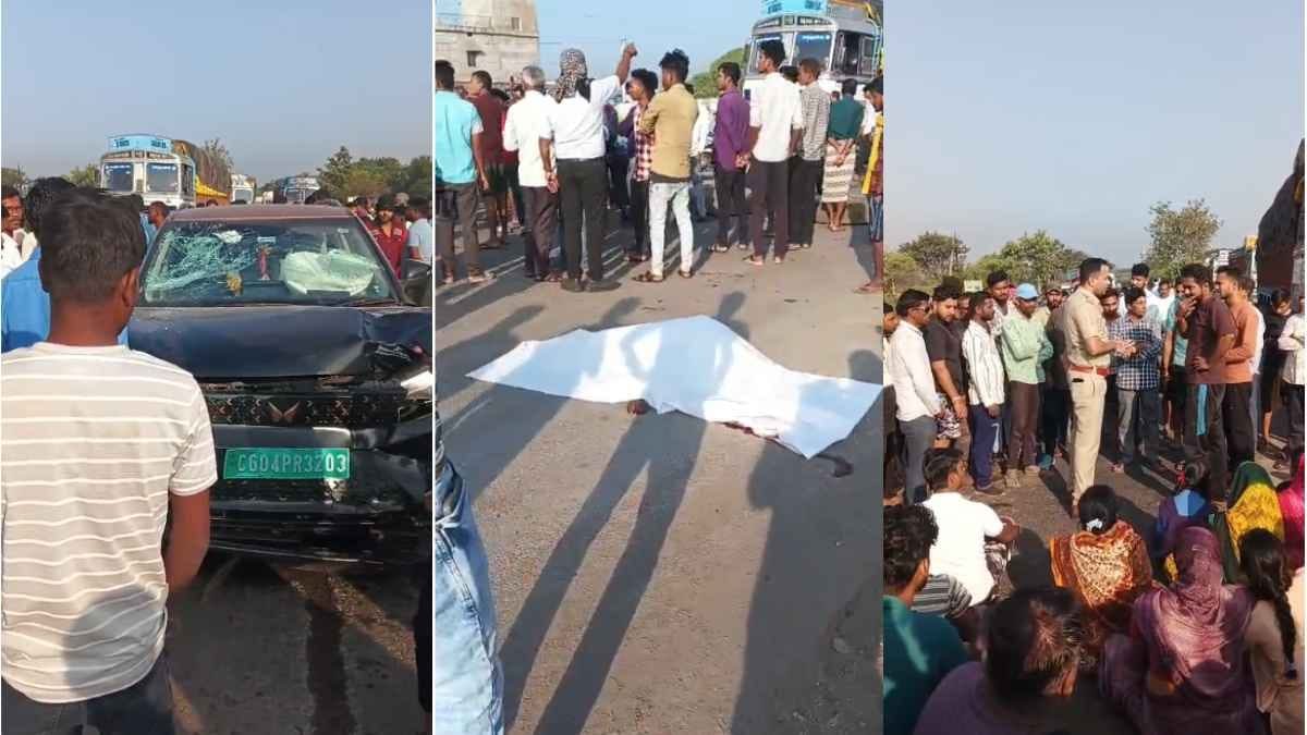 कार की टक्कर से बाइक सवार की मौत, आक्रोशित लोगों ने किया चक्काजाम…