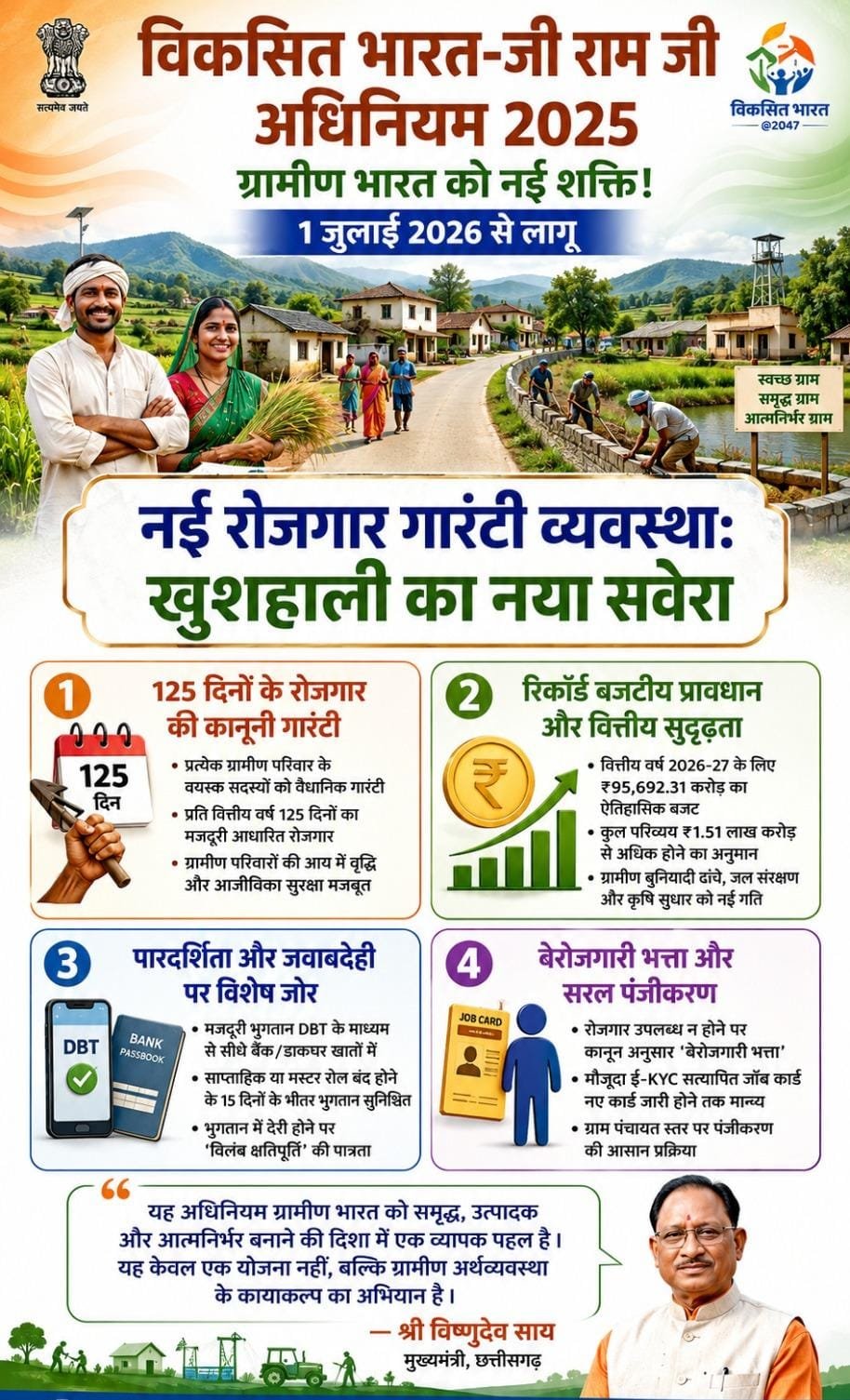 1 जुलाई से लागू होगा नया ग्रामीण रोजगार कानून