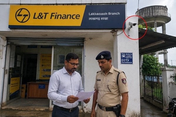 लाखागढ़ में L&T फाइनेंस शाखा के बाहर से CCTV कैमरा चोरी